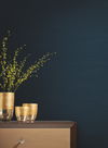 Shining Sisal Grasscloth Dark Blue Metallic Wallpaper, by York Wall, 33' length x 1'9" width x 0.02" depth thumbnail 3