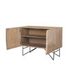 Darwin Light Brown Wooden 2 Door with 2 Shelves Accent Cabinet thumbnail 7