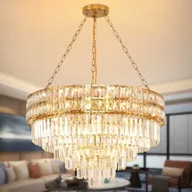 Online Designer Bathroom Imma Crystal Empire Chandelier with Crystal Accents