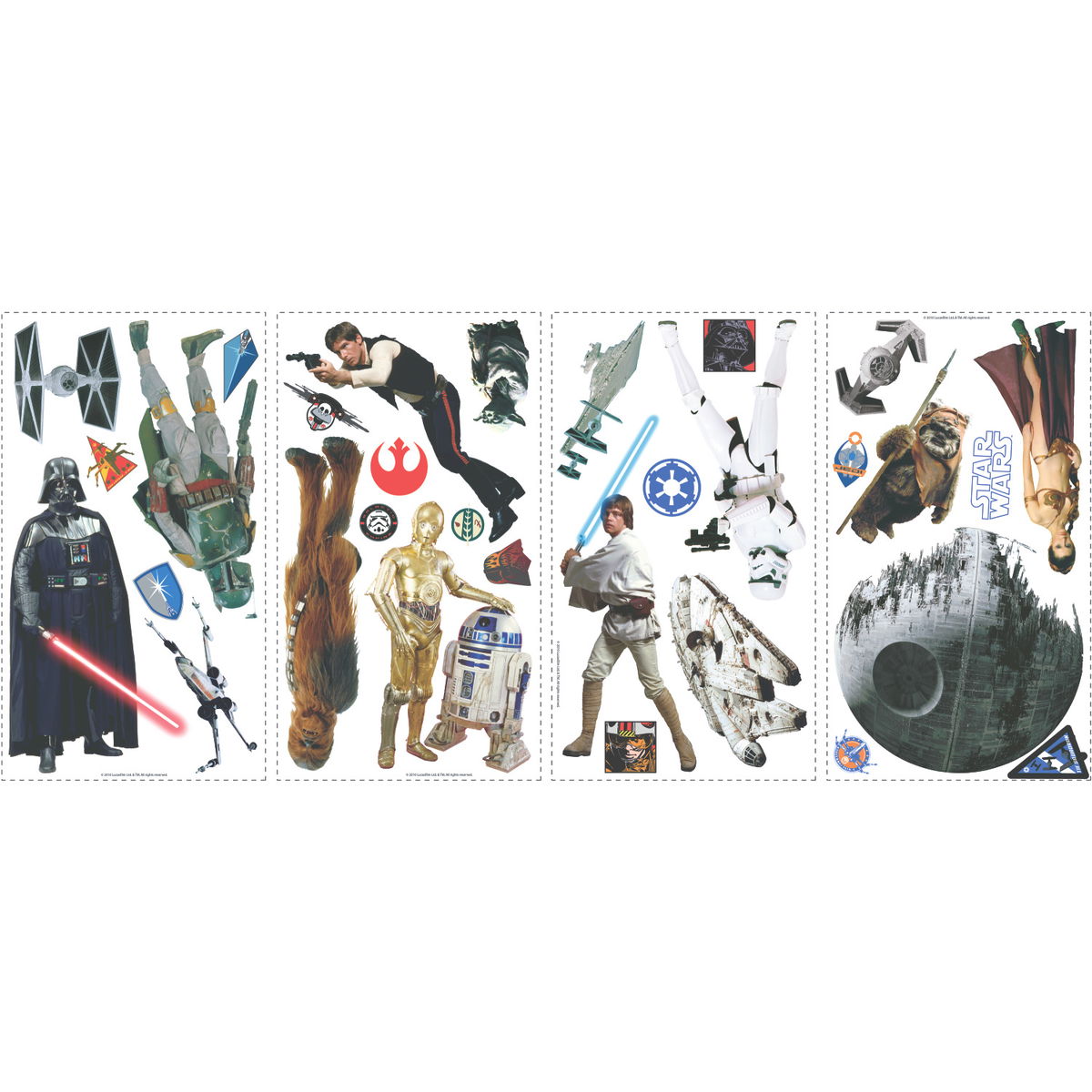 Star Wars Classic Wall Decals, by York Wall, 1'6" length x 10" width x 1.5" depth