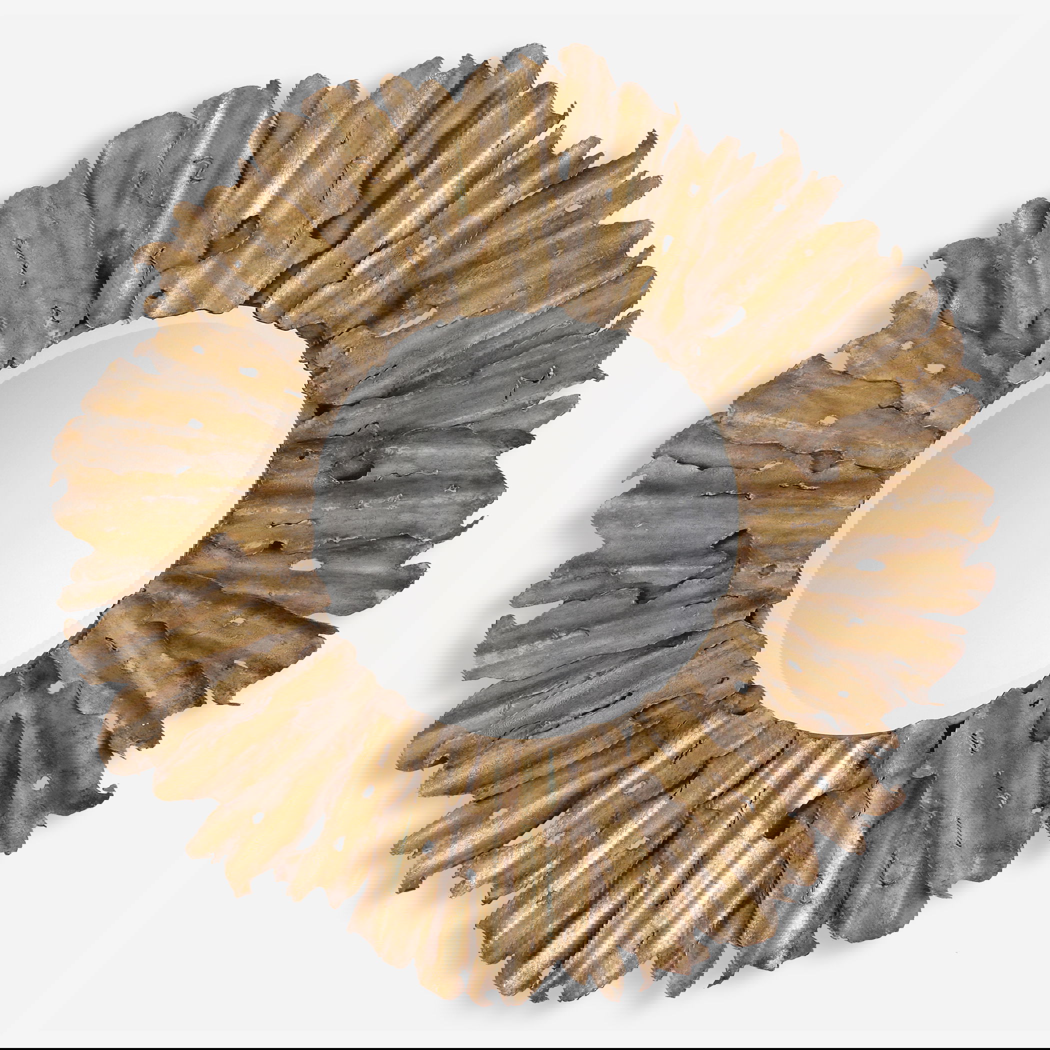 Hemani Antique Gold Mirror, by Uttermost, 42.75" width x 42.75" height x 2.75" depth View 1