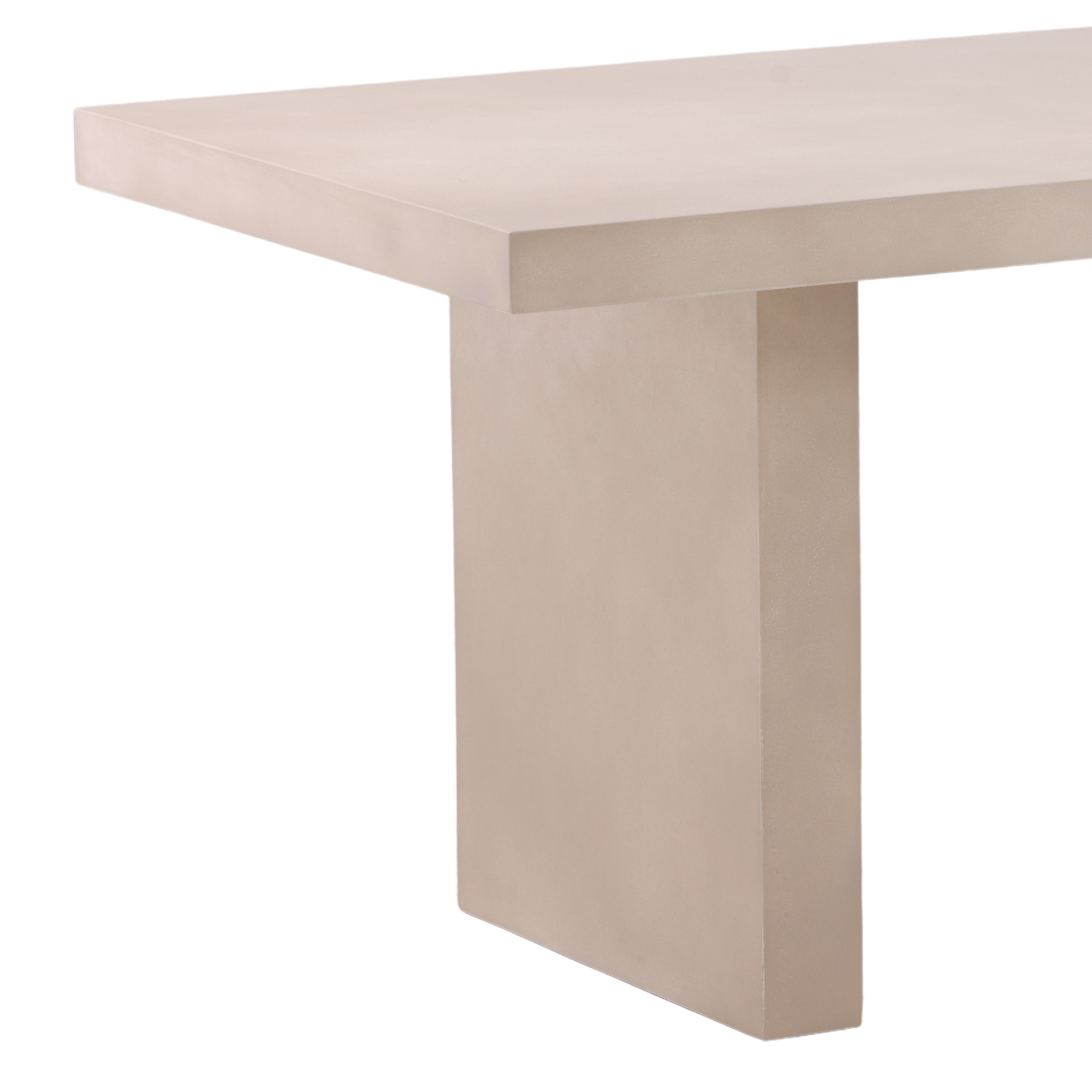 Santino Outdoor Dining Table Sand, by Dovetail, 78.75" width x 30.1" height x 35.3" depth View 5