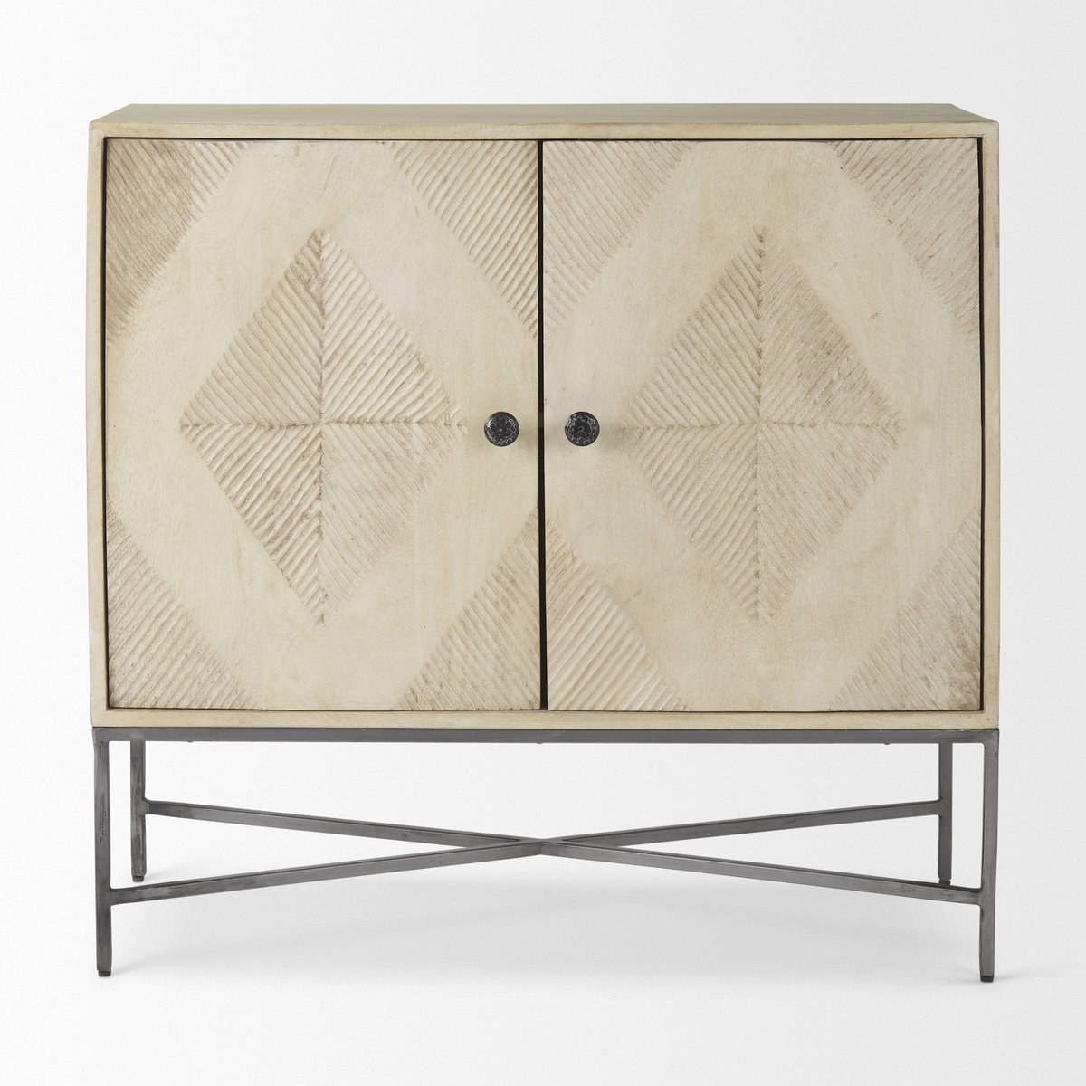 Hogarth  2 Door Blonde Wood Accent Cabinet, Cabinets & Chest by Mercana, 36" length x 16" width x 34" height View 4