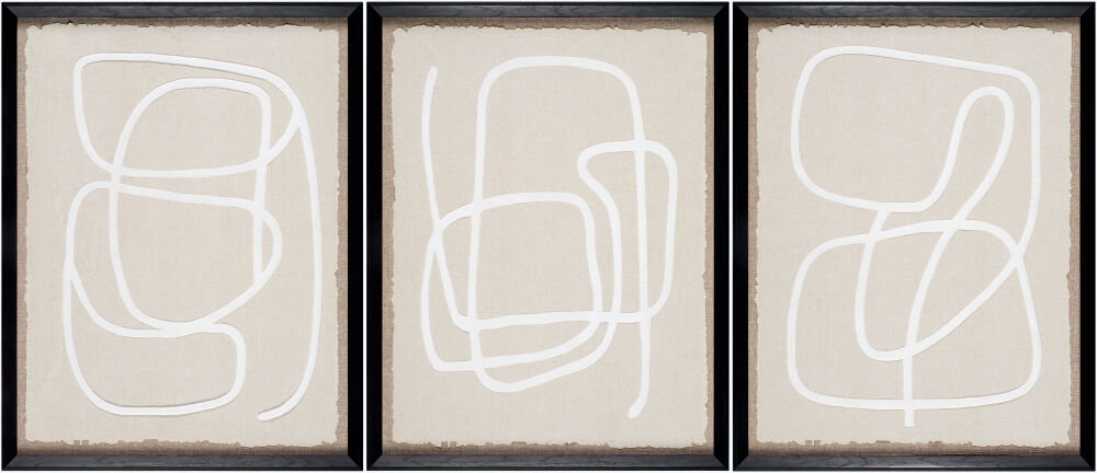 Lines Framed Art, Painting by Surya, 26" width x 34" height