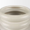 Twyla Short Cream Glazed Floor Vase, by Mercana, 12.8" length x 12.6" width x 11.81" height thumbnail 6