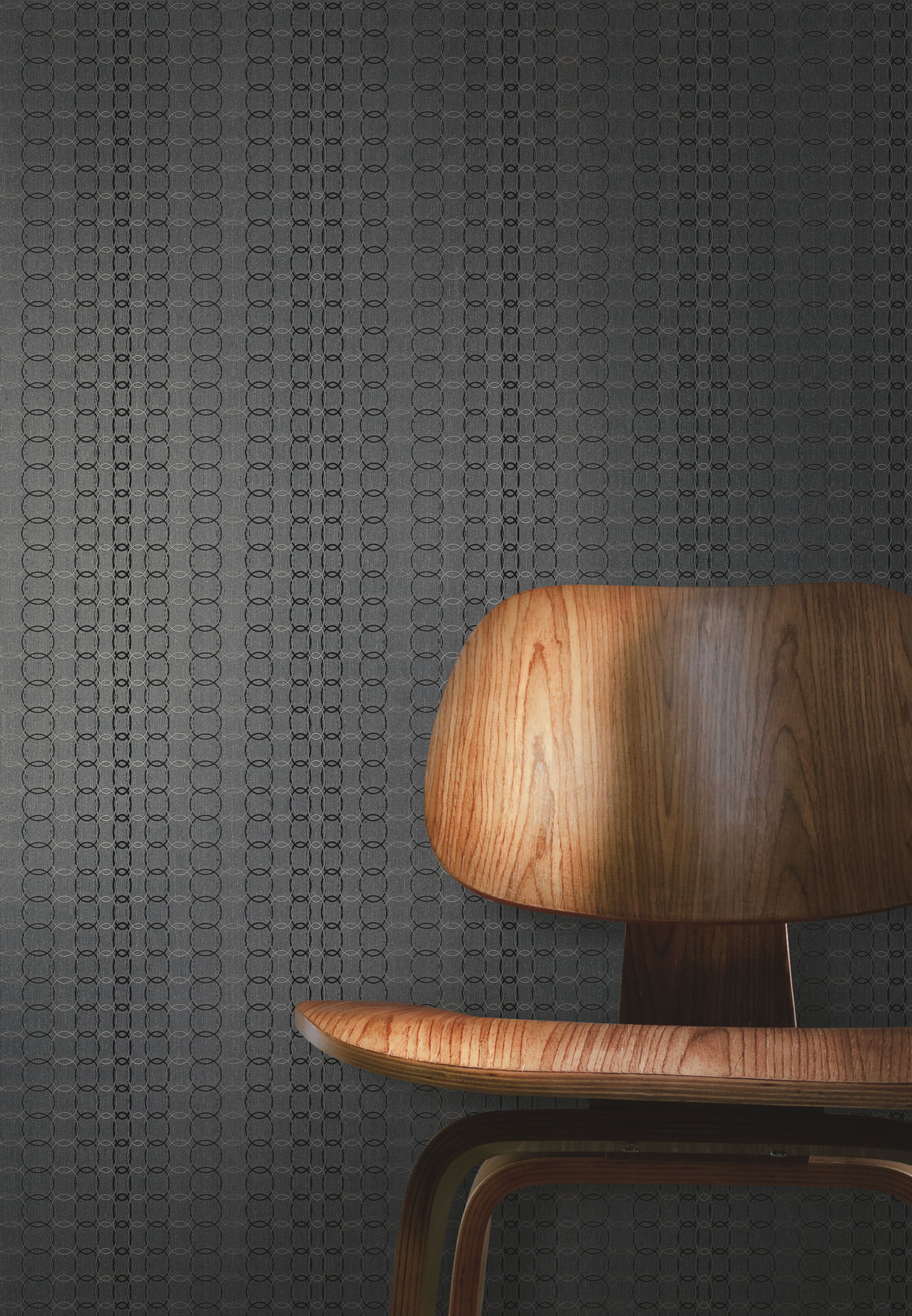 Oval Mesh Black Wallpaper large image 