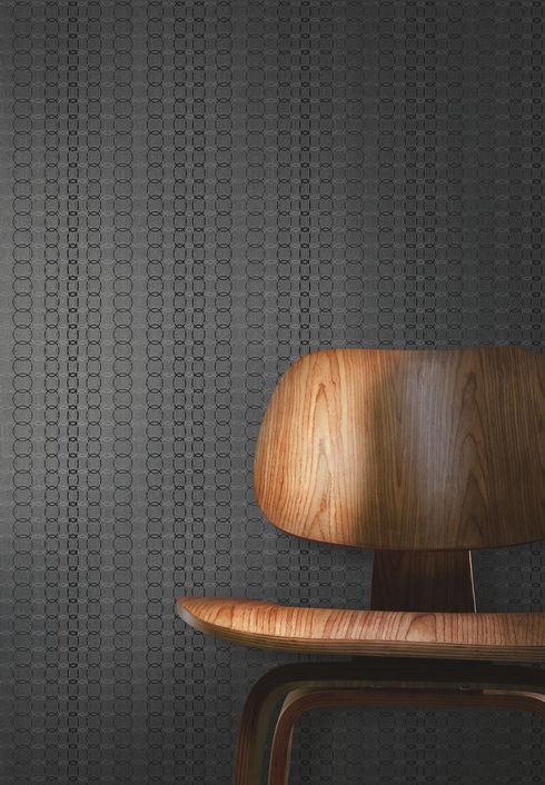 Oval Mesh Black Wallpaper