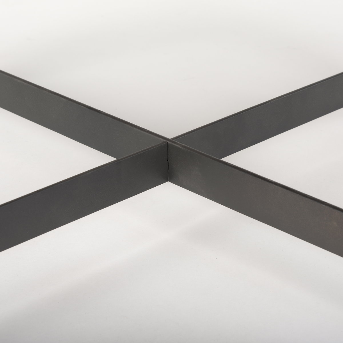 Marquisa 34.25' Round Small Brown Wood with Black Metal Coffee Table, by Mercana, 34.25" length x 34.25" width x 16.5" height View 8