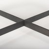 Marquisa 34.25' Round Small Brown Wood with Black Metal Coffee Table, by Mercana, 34.25" length x 34.25" width x 16.5" height thumbnail 8
