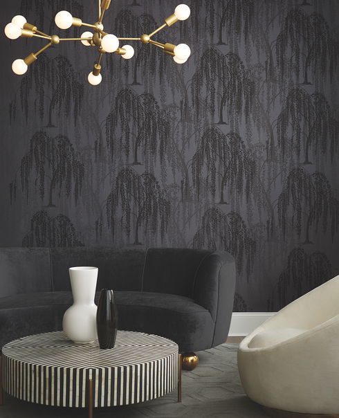 Willow Glow Grey Wallpaper