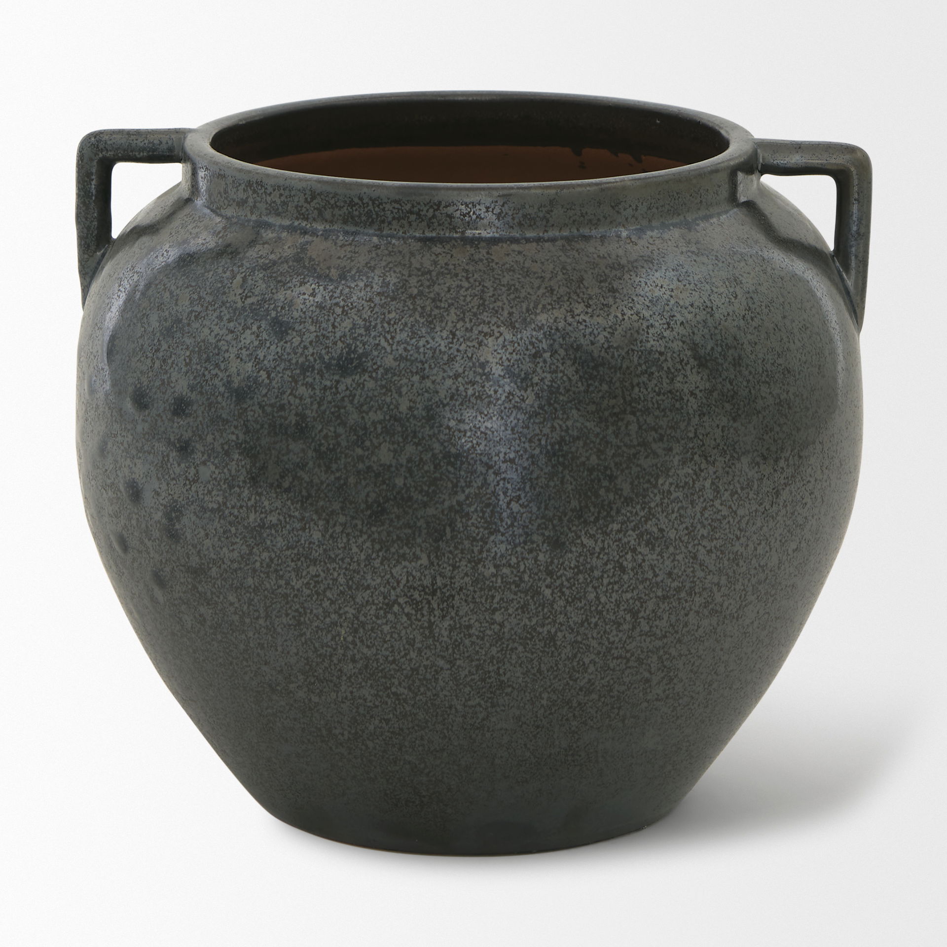 Kora Short Dark Metallic Double Ear Vase large image 