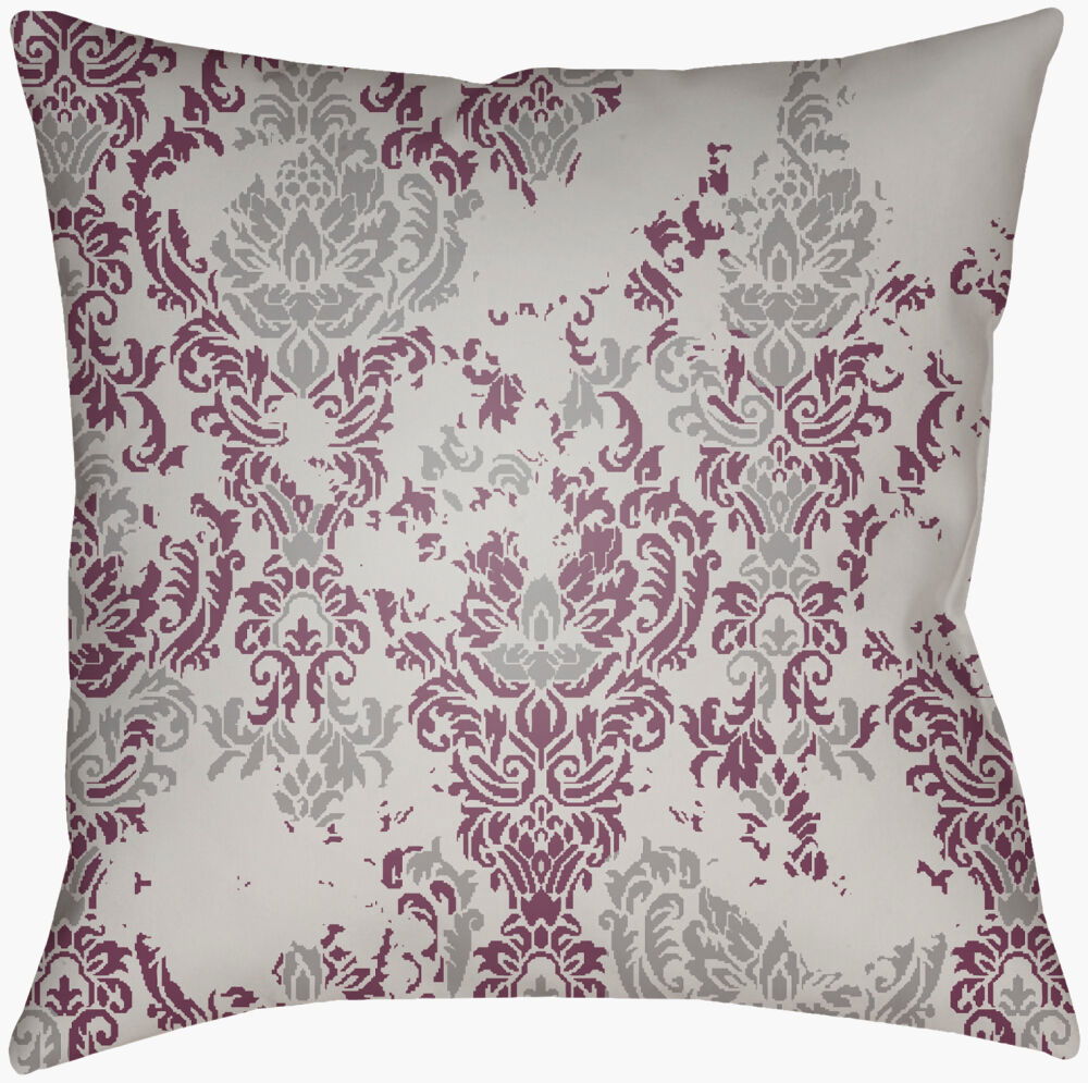 Moody Damask Accent Pillow, Decorative Pillow by Surya, 18" length x 18" width