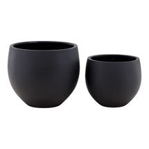 Online Designer Living Room Ubaldo Planter Set of 2 Black