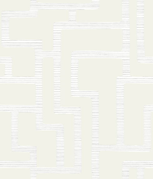 Graphic Polyomino Pearl Wallpaper