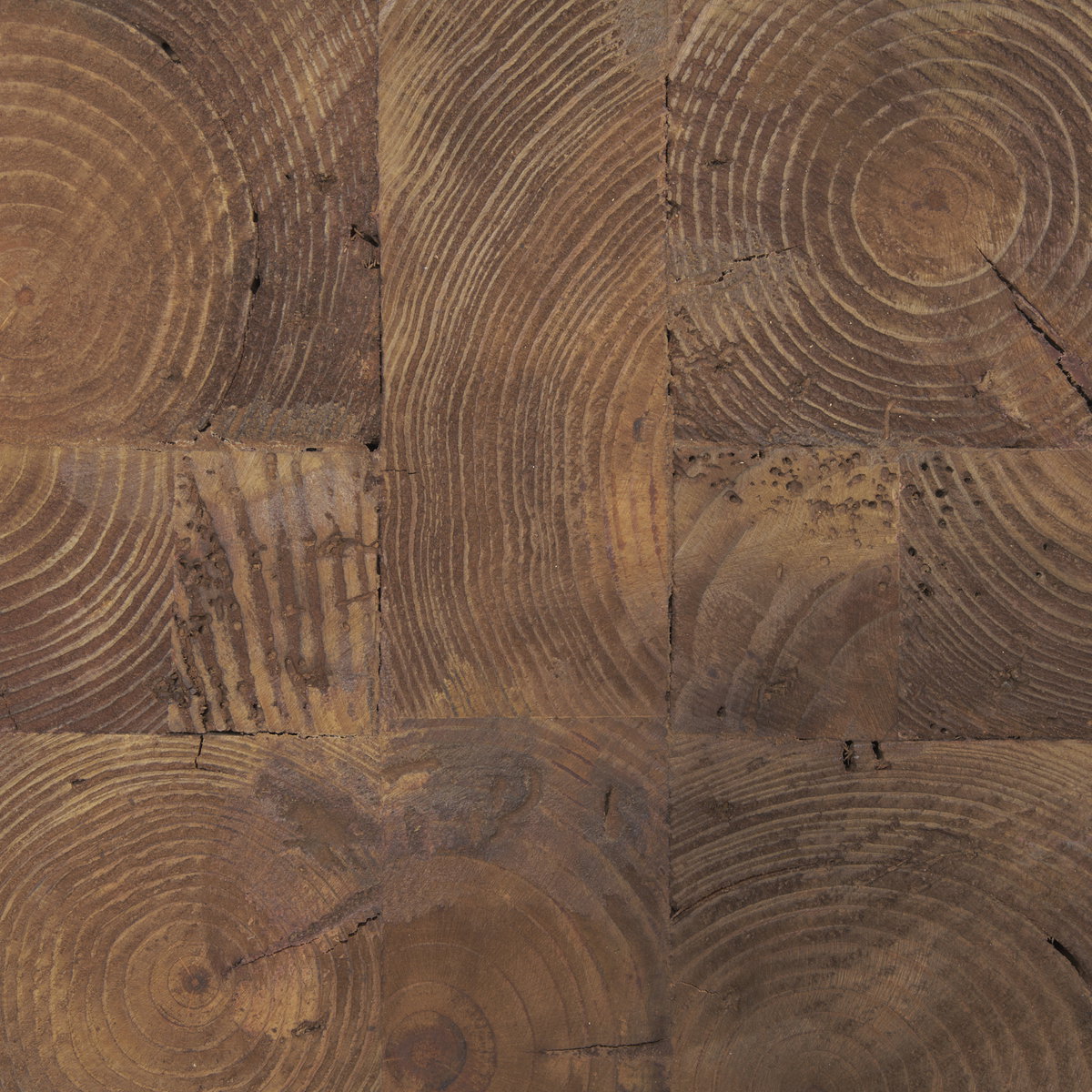 Waylen Natural Wood Block Accent Stool, Ottoman by Mercana, 11.5" length x 11.5" width x 16.5" height View 4