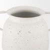 Treva Small White with Black Speckles Metal Vase, by Mercana, 9.45" length x 7.09" width x 7.09" height thumbnail 8