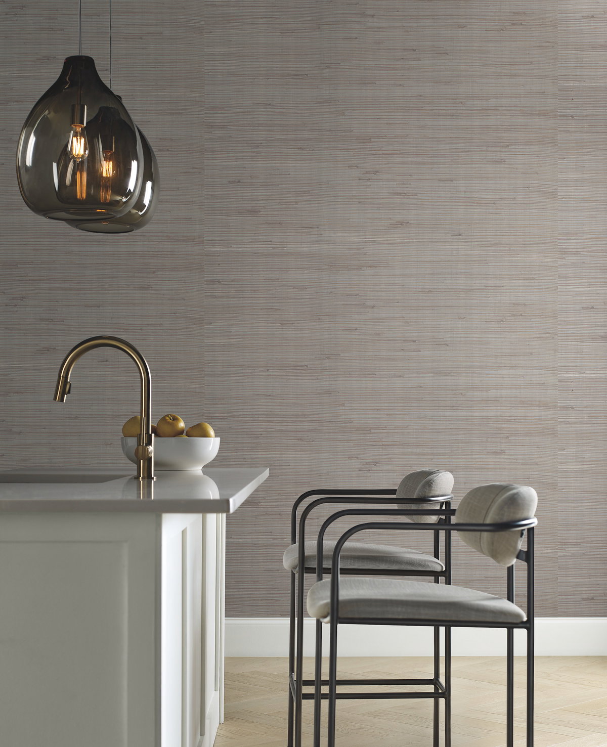 Jute Silver & Taupe Metallic Wallpaper, by York Wall, 24' length x 3' width x 0.02" depth View 2