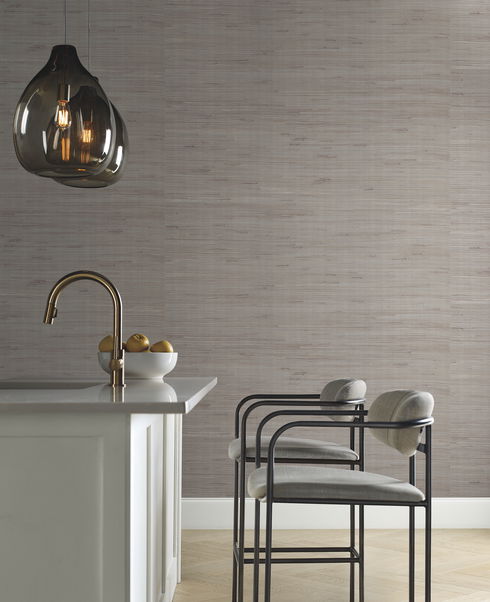 Jute Silver & Taupe Metallic Wallpaper
