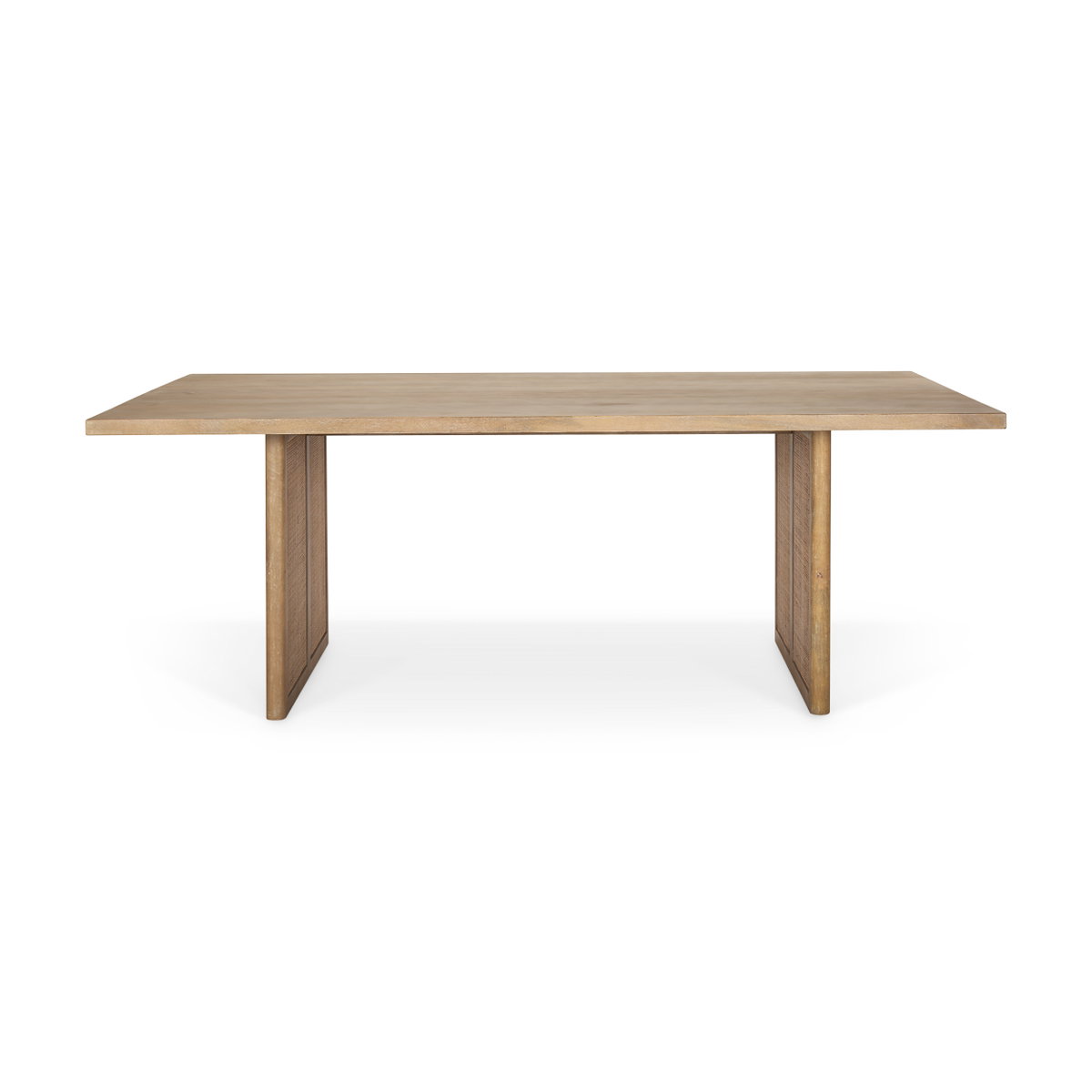 Grier 84'L x 38'W Dining Table | Modern | Light Brown Wood & Light Brown Wood Cane | Seats 8, by Mercana, 84" length x 38" width x 30" height View 3