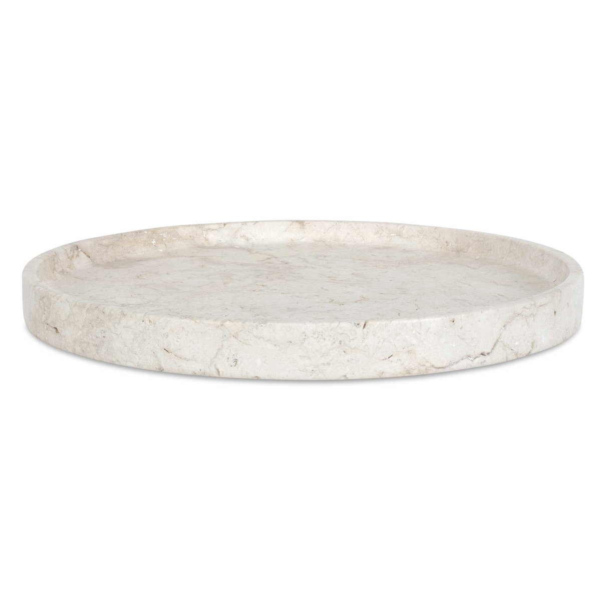 Travessa Outdoor Round Stone Tray, Decorative Tray by Uttermost, 15" width x 1.75" height x 15" depth View 1