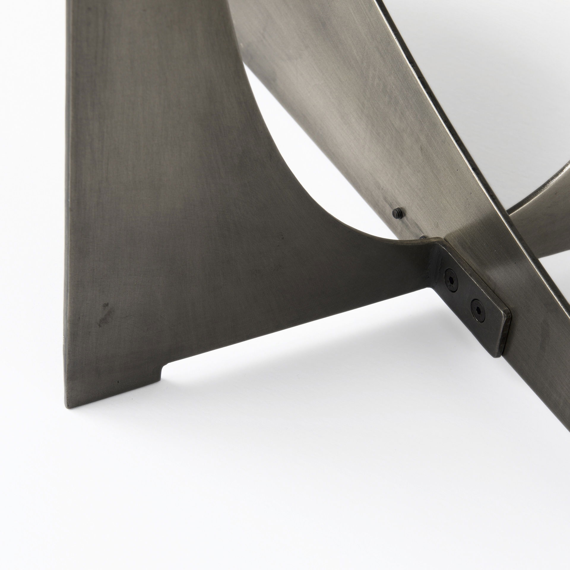 Reinhold IV Black Marble Top Iron Console Table, by Mercana, 60" length x 17" width x 31" height View 9