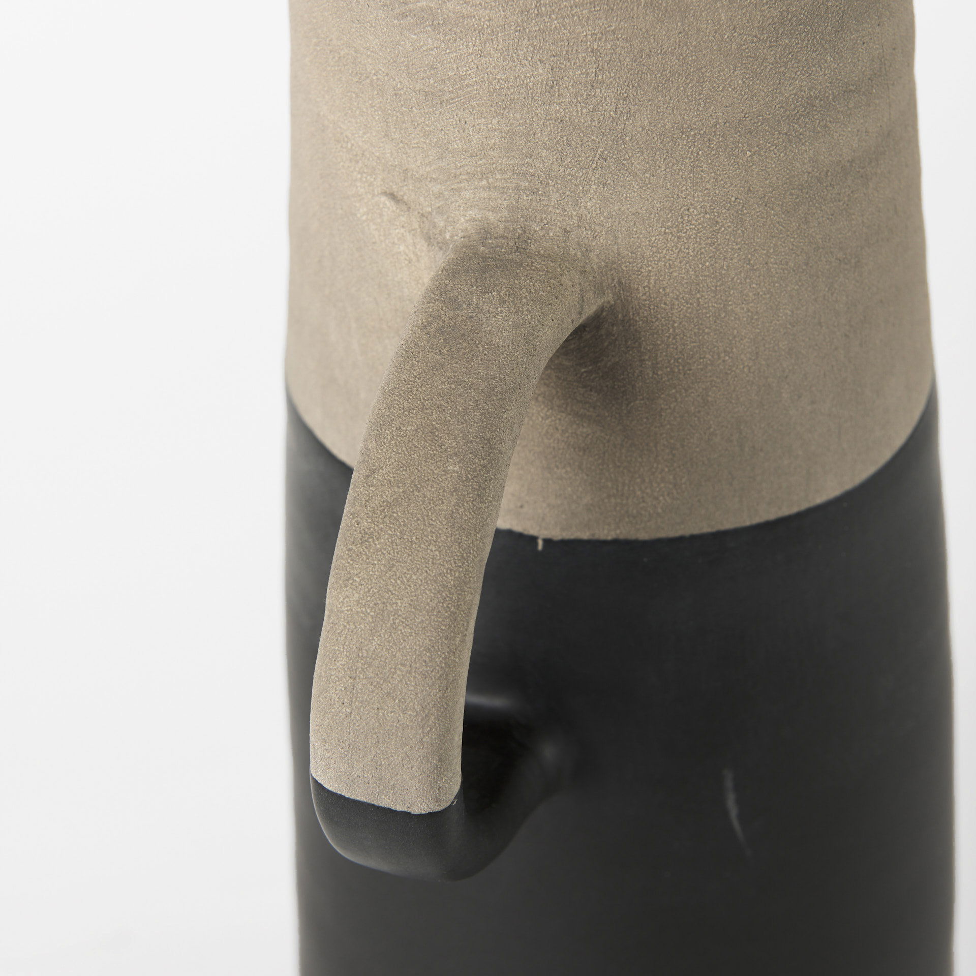 Garand Medium 15H Two-Toned Black/Natural Ceramic Jug, Decorative Jar by Mercana, 7.48" length x 5.12" width x 13.58" height View 13