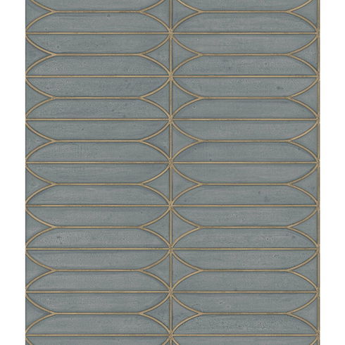 Charcoal Metallic Pavilion Wallpaper