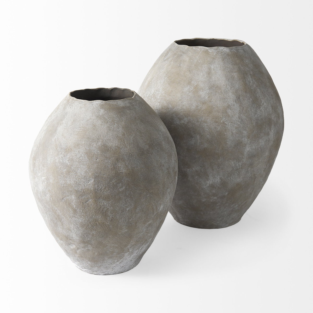 Gobi 19.75L x 24H Large Tan Ceramic Oval Vase, by Mercana, 20.5" length x 20.5" width x 23.75" height View 6