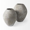 Gobi 19.75L x 24H Large Tan Ceramic Oval Vase, by Mercana, 20.5" length x 20.5" width x 23.75" height thumbnail 6