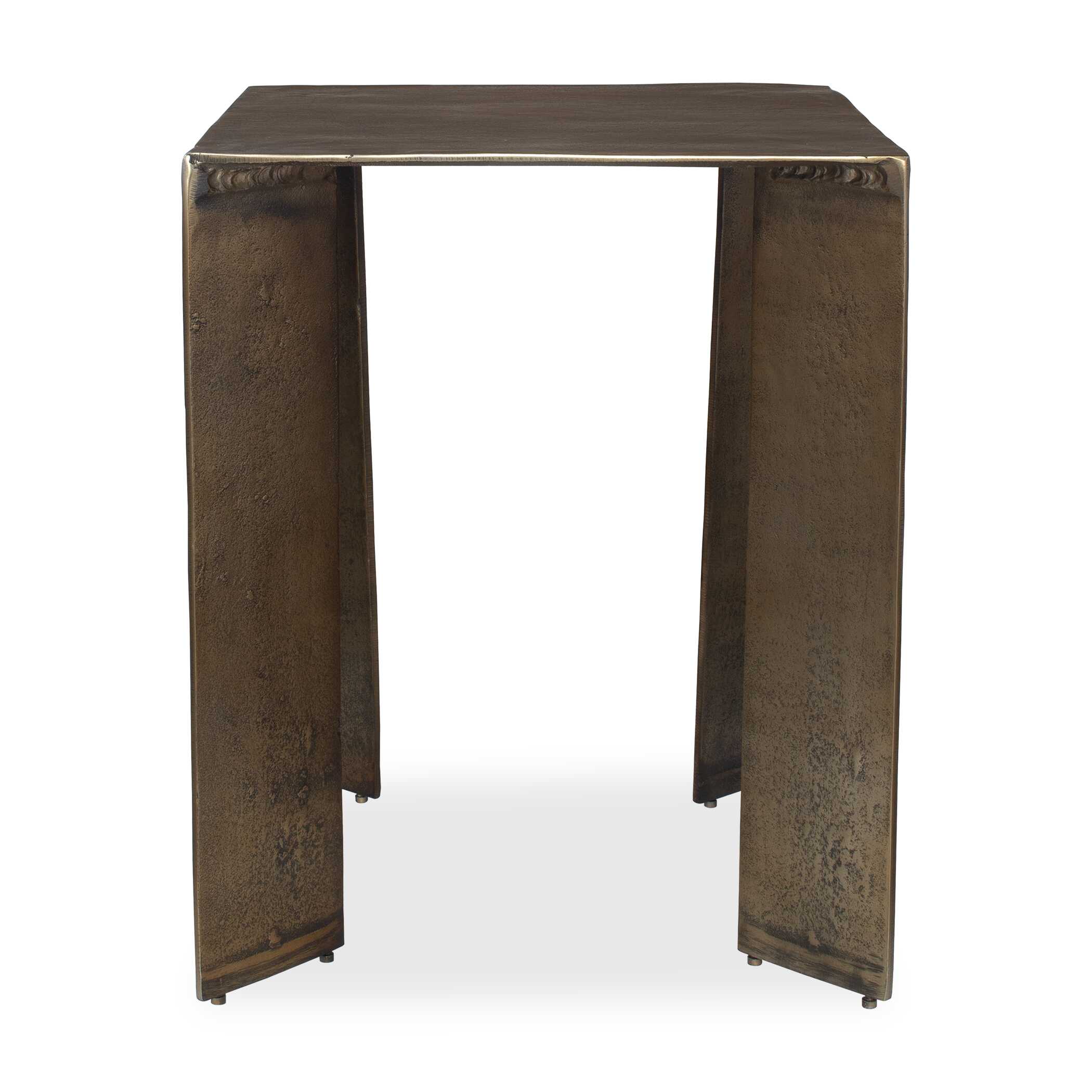 Reade Brass Outdoor Accent Table, Furniture by Uttermost, 18" width x 22" height x 18" depth View 1