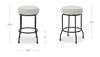 Kelsey Swivel Counter Stool Beige, Counter & Bar Stool by Moe's Home, 19.7" width x 27.4" height x 19.7" depth thumbnail 5