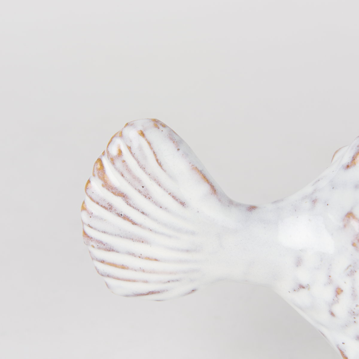 Spike II (Large) 10L x 6W Off-White Ceramic Puffer Fish, Decorative Object by Mercana, 10.24" length x 5.51" width x 5.51" height View 10