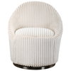 Crue White Swivel Chair, Accent Chair by Uttermost, 29" width x 32" height x 31" depth thumbnail 1