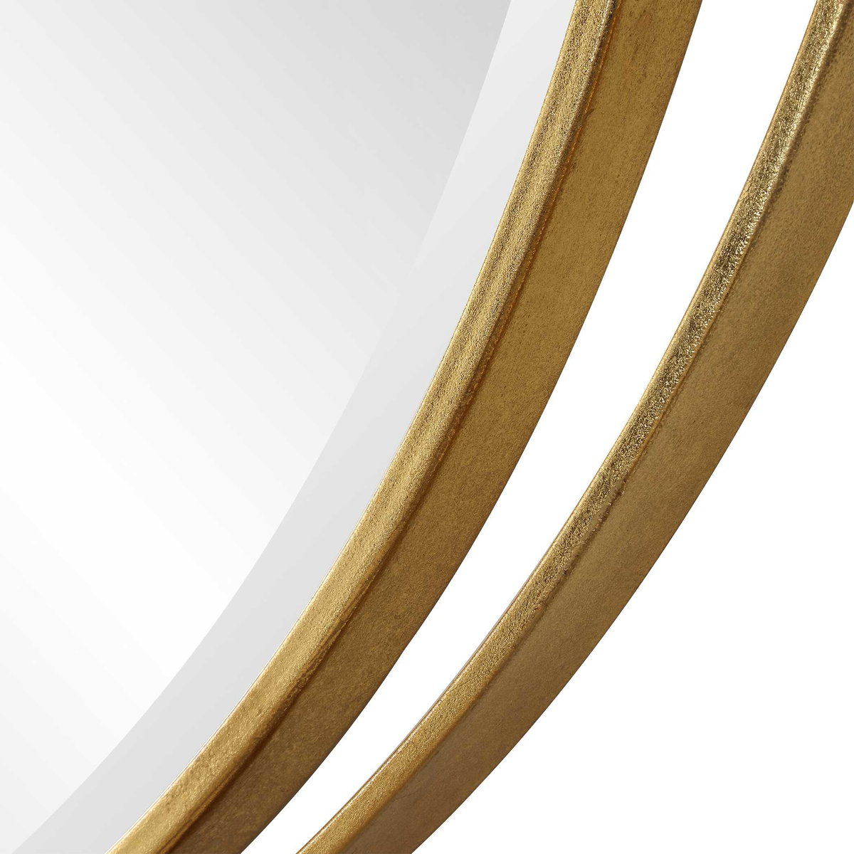 Rhodes Gold Round Mirror, by Uttermost, 36" width x 36" height x 1.25" depth View 6