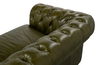 Savile Leather Sofa, Green thumbnail 16
