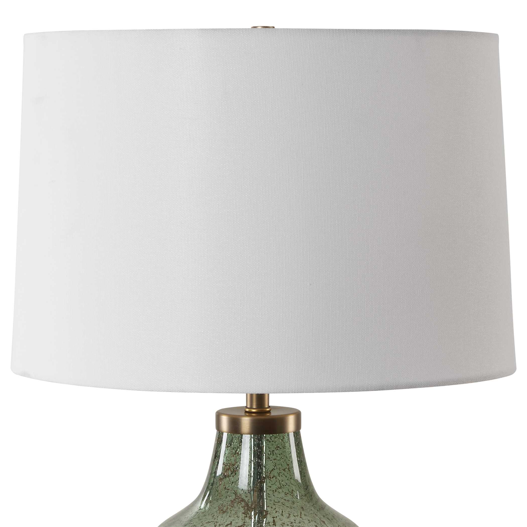 Chianti Olive Glass Table Lamp, by Uttermost, 16" width x 27.5" height x 16" depth View 6