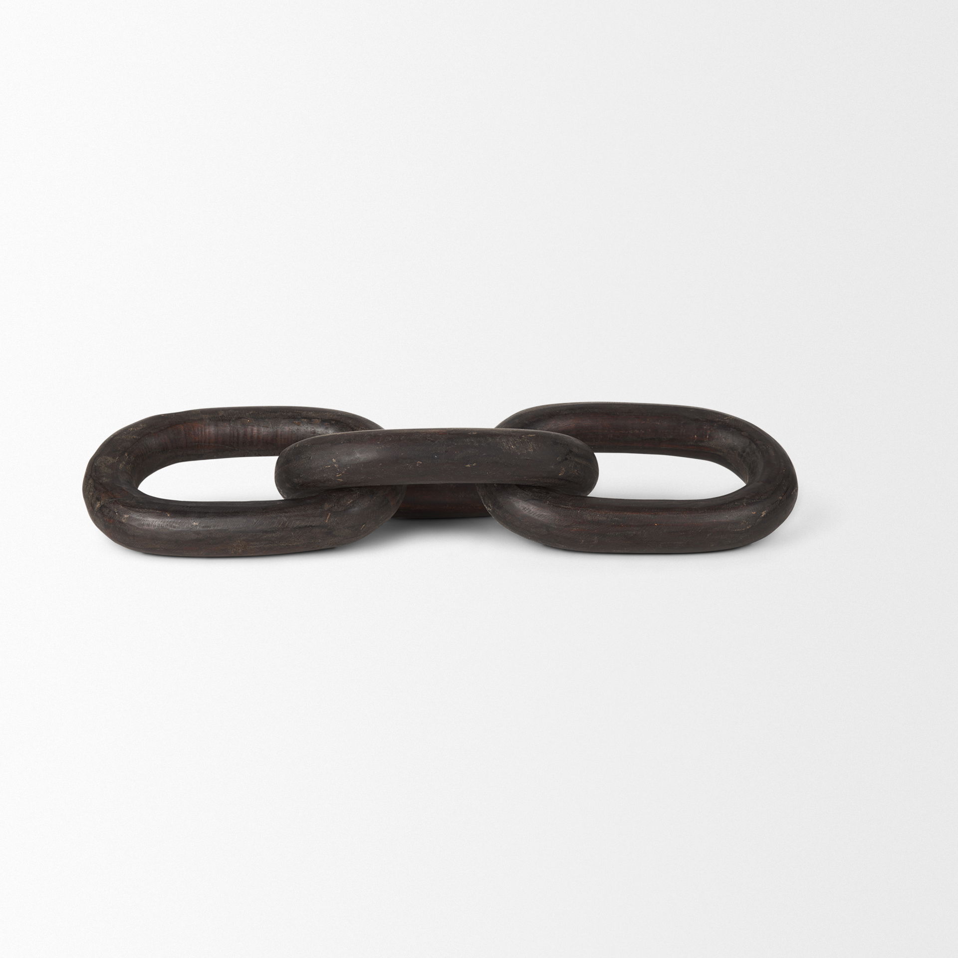 Tayla Large Black-Brown Wood Chain Link, Decorative Object by Mercana, 9.5" length x 2" width x 21" height View 2