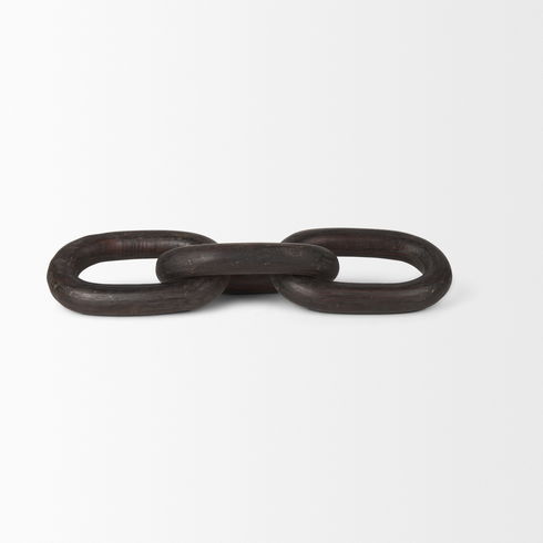 Tayla Large Black-Brown Wood Chain Link