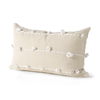 Erica 13 x 21 Cream With White Detail Decorative Pillow Cover thumbnail 0