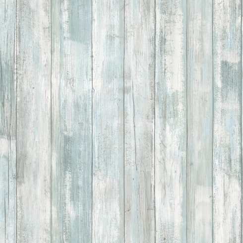 Weathered Planks Blue Peel & Stick Wallpaper