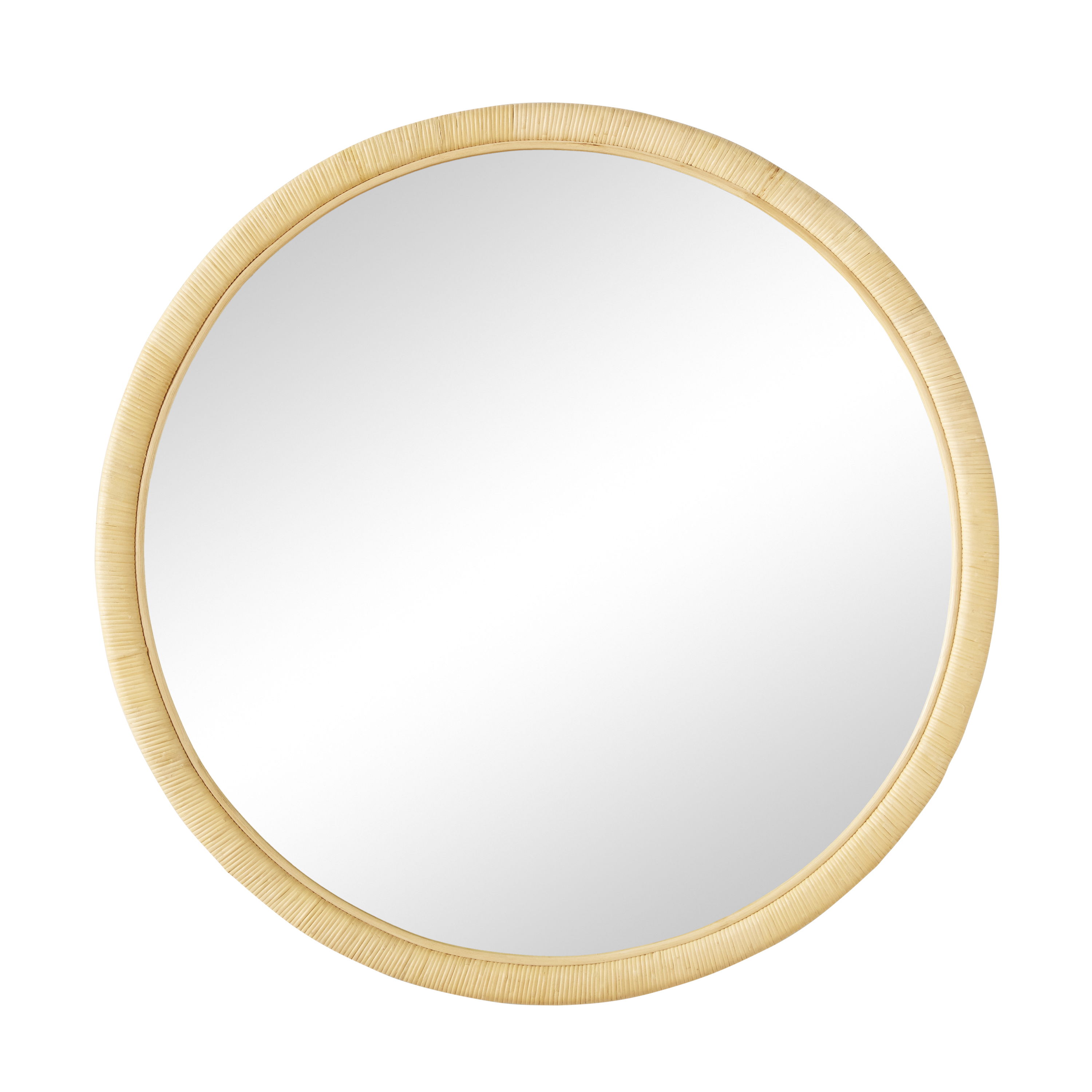 Paloma Large Round Mirror, by Woven, 40.25" diameter x 1.5" depth View 1