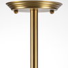 Rudyard Glass Globe and Gold Metal Chandelier, by Mercana, 50.5" length x 50.5" width x 16" height thumbnail 4