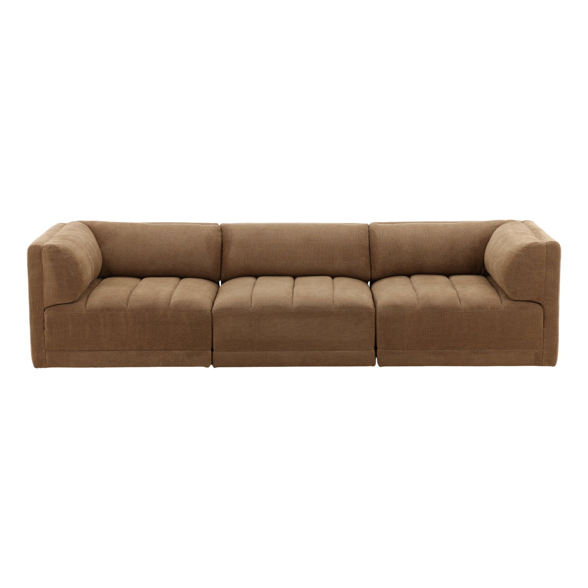 Magda Sofa Brown, Sofas & Sectional by Dovetail, 113.5" width x 29.43" height x 40.5" depth View 2