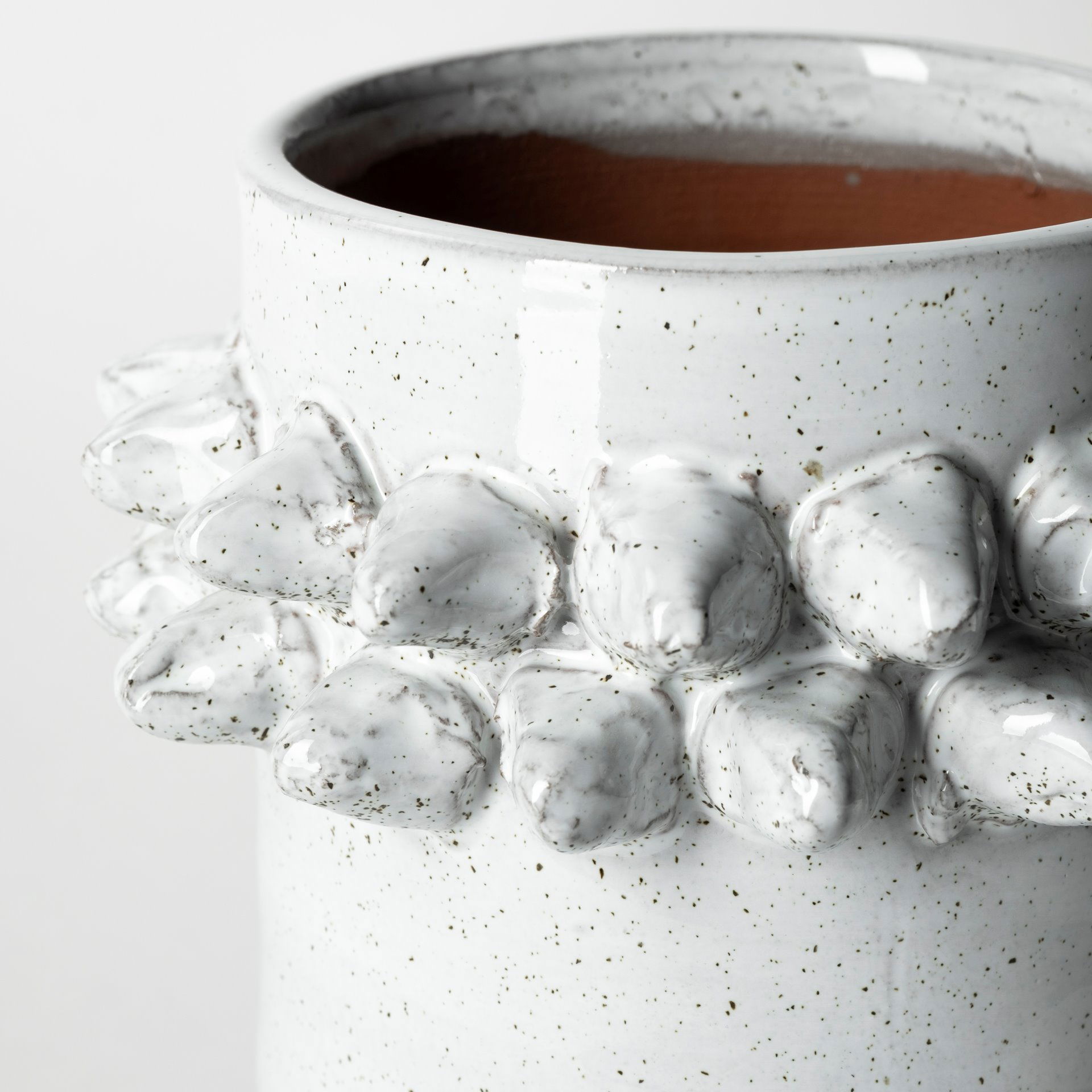 Farmhampton Small Gray Spoked Ceramic Vase large image 