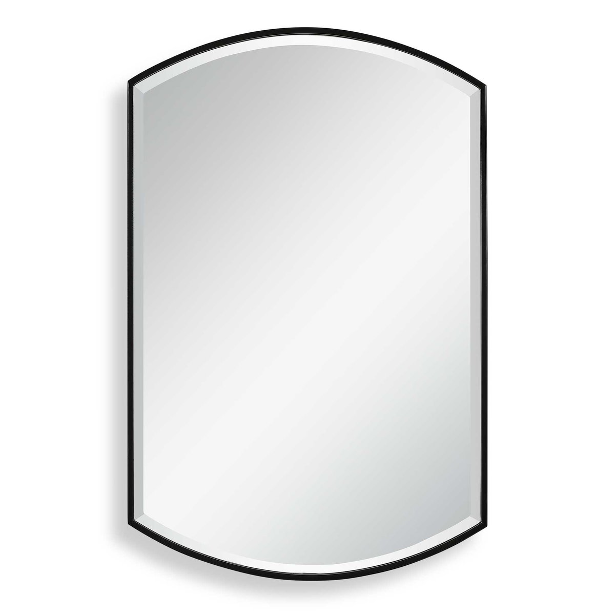 Shield Shaped Iron Mirror, by Uttermost, 24" width x 38" height x 1" depth View 1