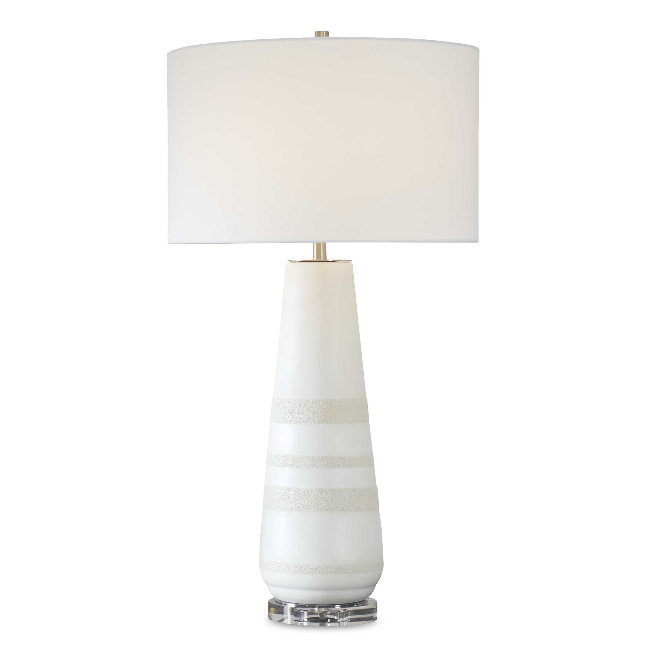 Santino Crackled Ivory Table Lamp, by Uttermost, 17" width x 32.25" height x 17" depth View 1