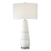 Santino Crackled Ivory Table Lamp, by Uttermost, 17" width x 32.25" height x 17" depth thumbnail 1