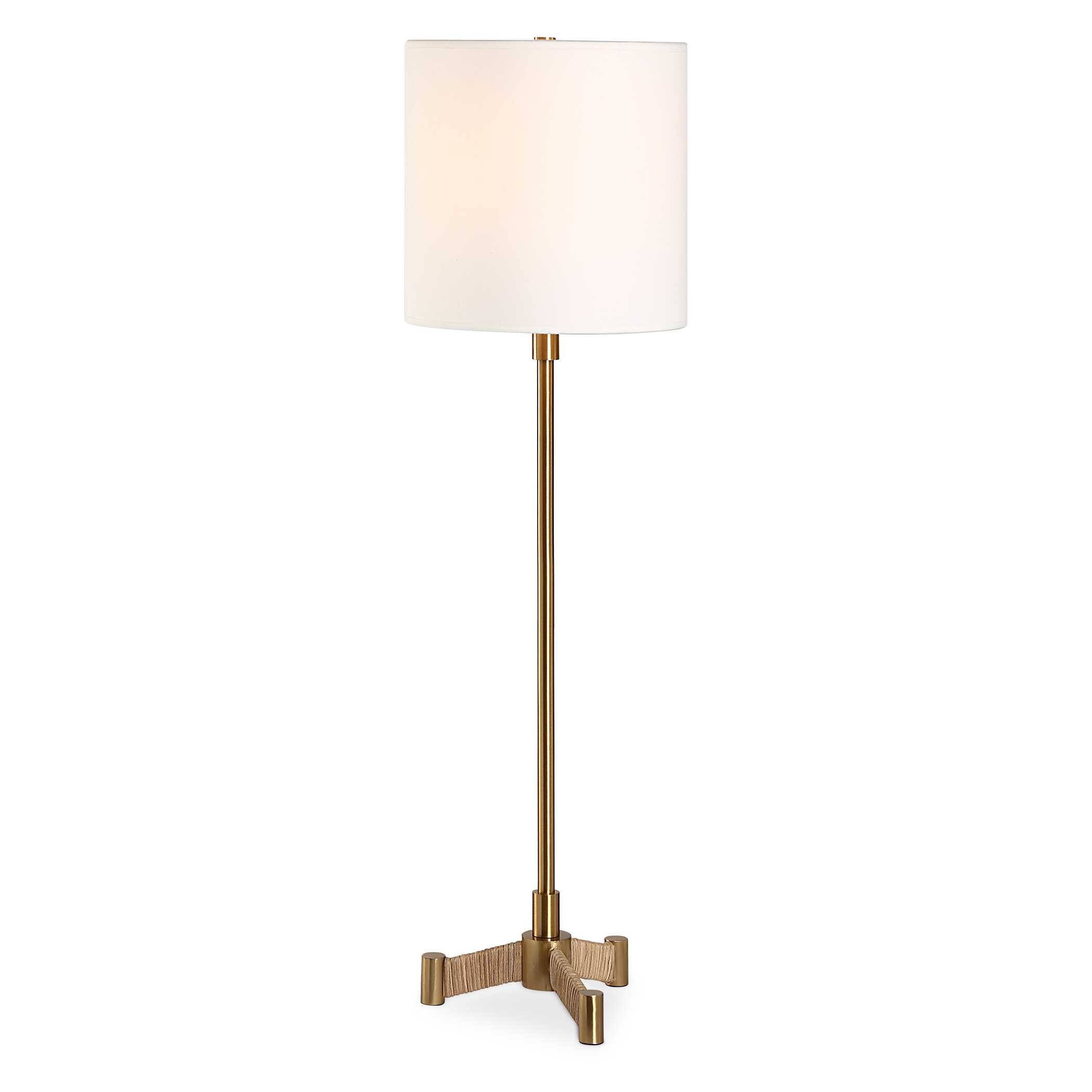 Lautoka Brass Buffet Lamp, by Uttermost, 10" width x 36" height x 10" depth View 1
