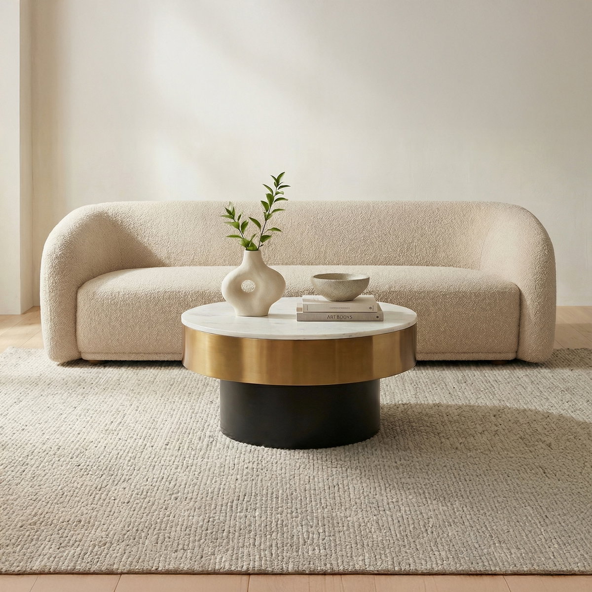 Dado Coffee Table White, by Moe's Home, 31.5" width x 16" height x 31.5" depth View 4