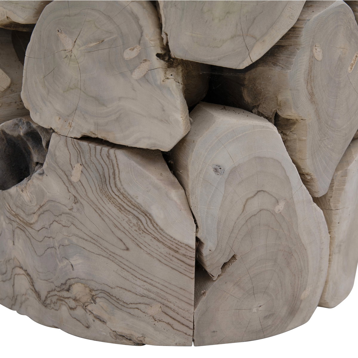 Briar Round Side Table Bleached, Side & End Table by Dovetail, 17" width x 19.56" height x 17" depth View 4